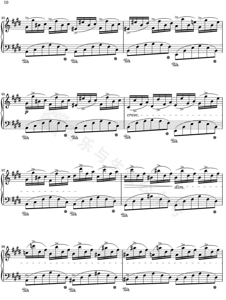 肖邦 幻想即兴曲 钢琴曲谱