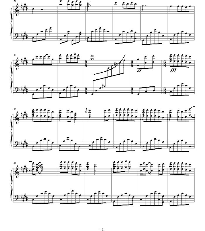 单身情歌 钢琴谱 - 林志炫