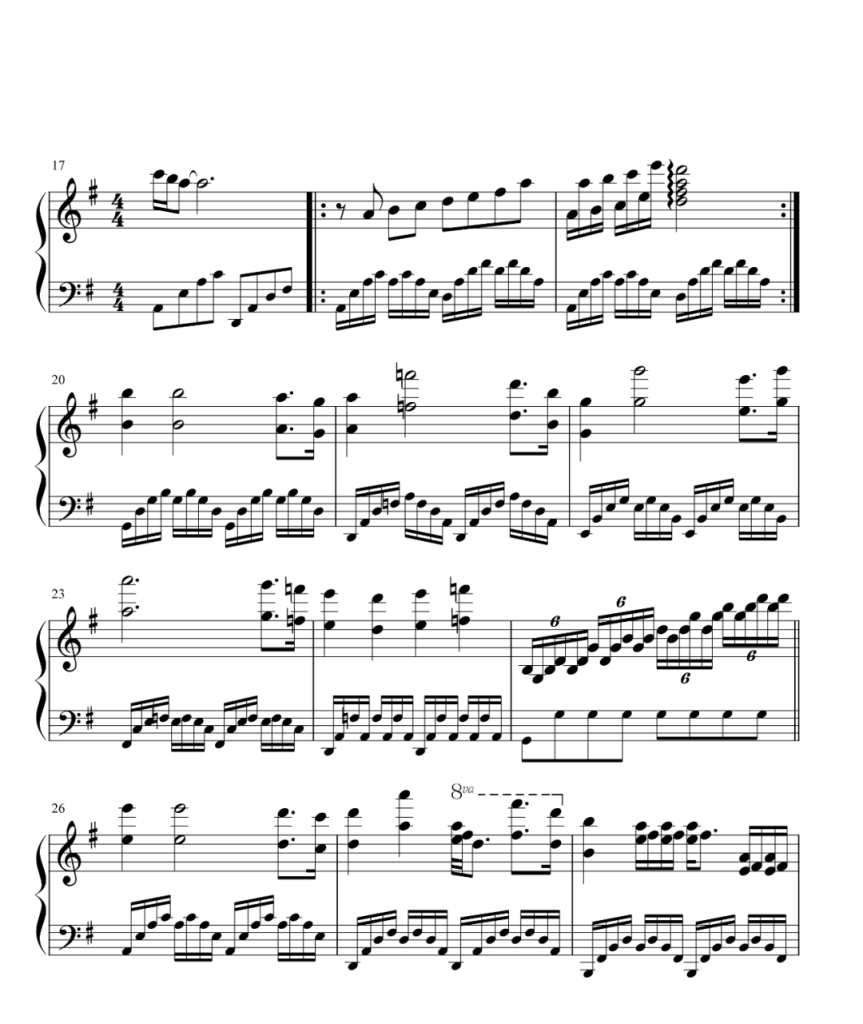 海边的星空 钢琴谱