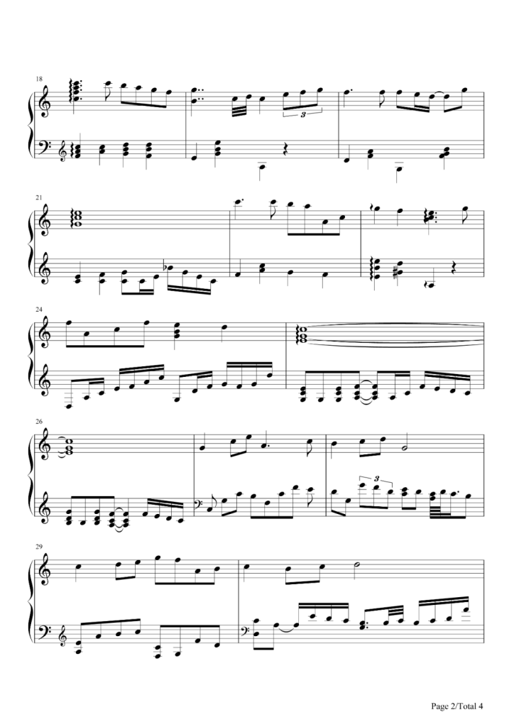 最好的未来 钢琴谱