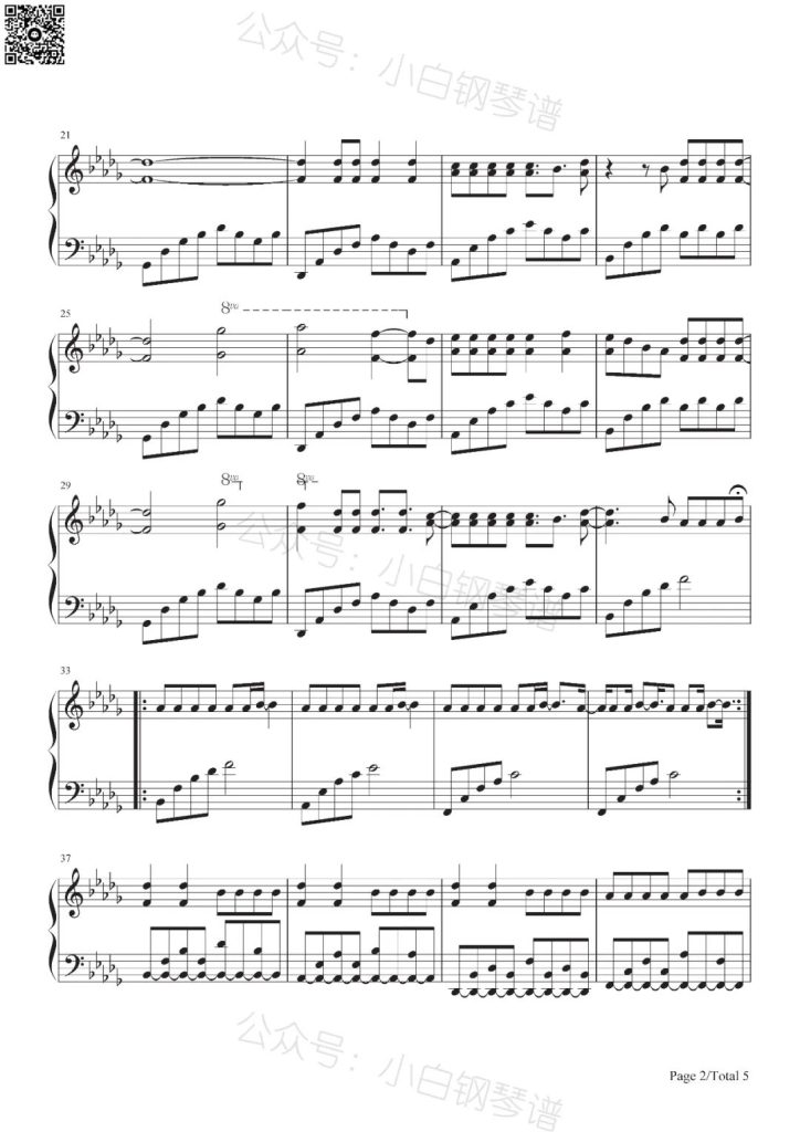 Whatever It Takes 钢琴谱-Imagine Dragons 梦龙乐队