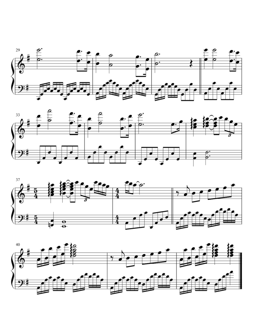 海边的星空 钢琴谱