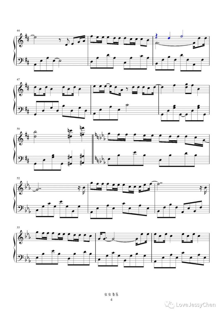 白夜 钢琴曲谱-萧敬腾