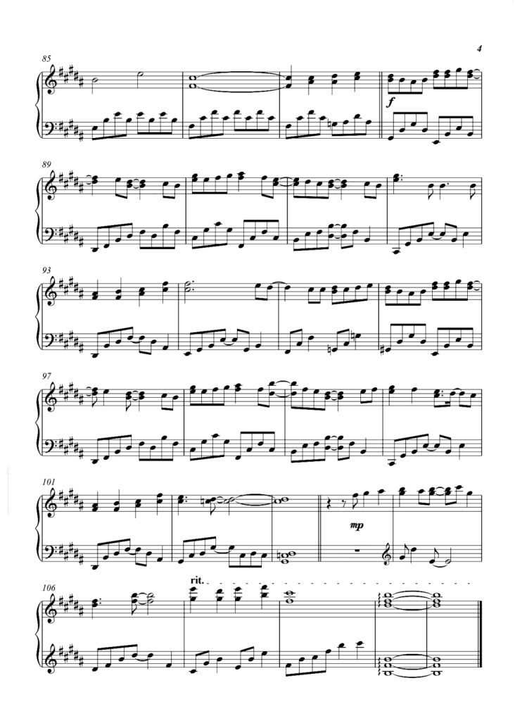 Dear friends 亲爱的朋友 钢琴曲谱 - 动画《海贼王》片尾曲