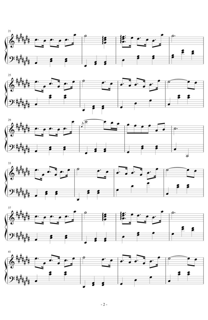 雨中漫步 钢琴曲谱 Stepping On The Rainy Street