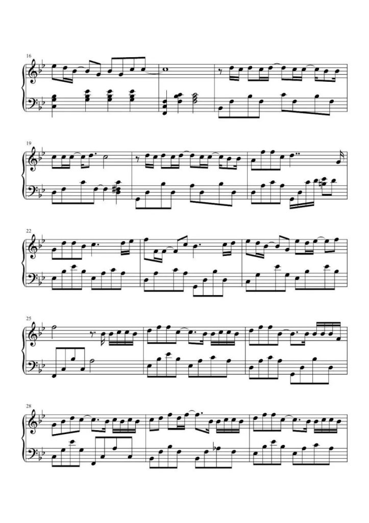 回到夏天 钢琴谱