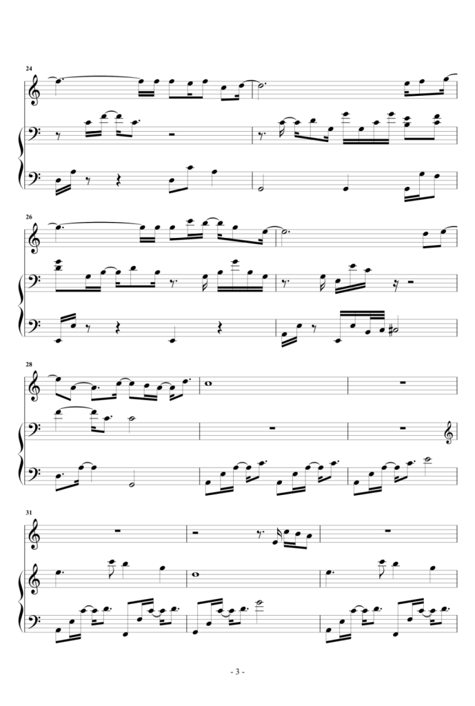 我害怕 钢琴弹唱谱 - 薛之谦