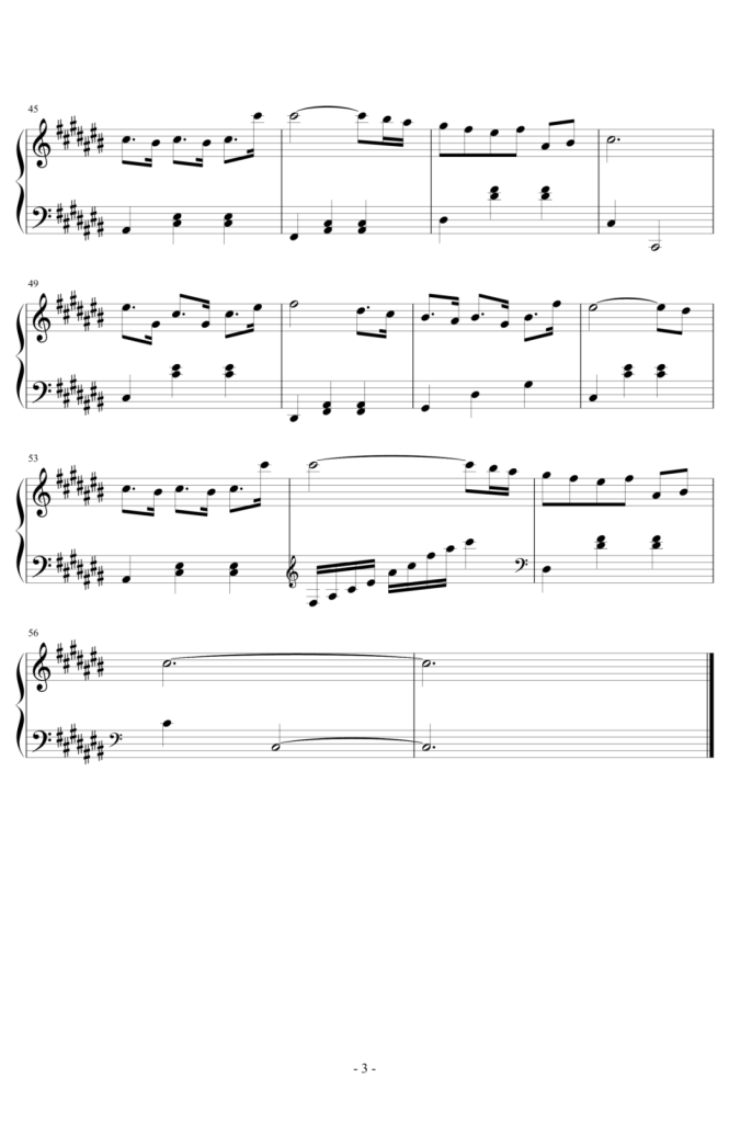 雨中漫步 钢琴曲谱 Stepping On The Rainy Street