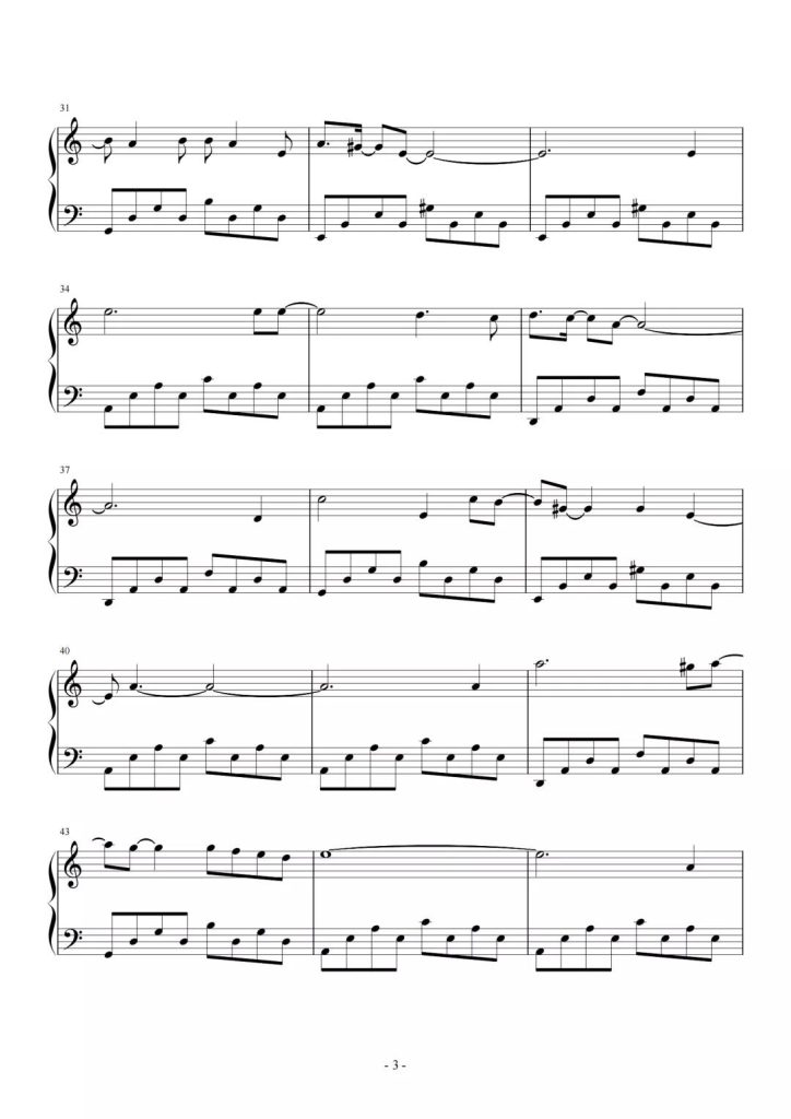 悬崖之上  钢琴谱 - 周深