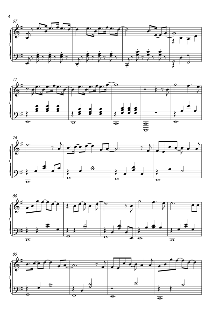 高尚 钢琴谱 - 薛之谦