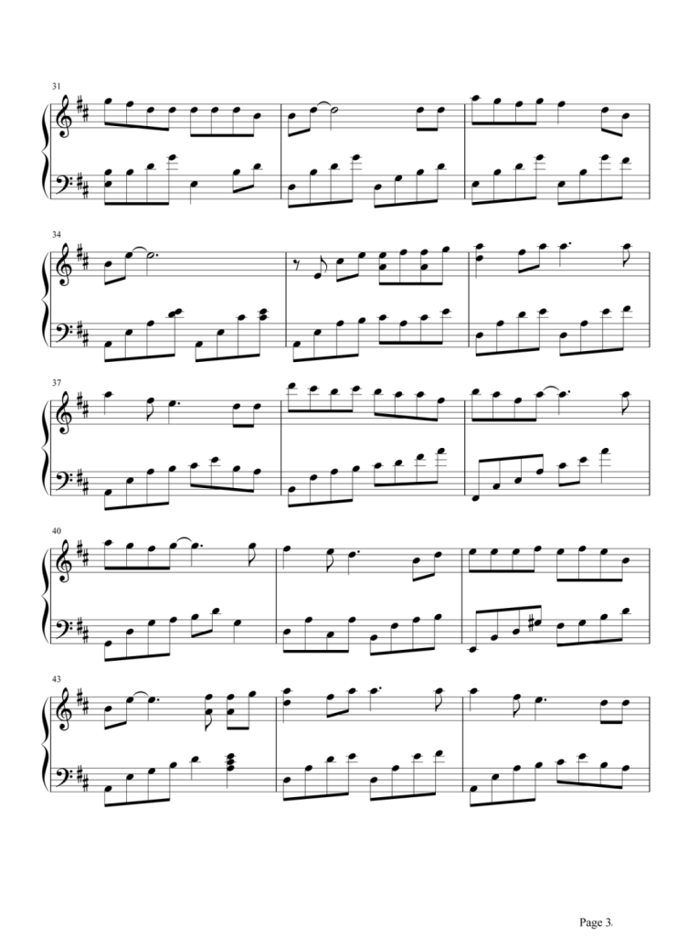 梦一场 钢琴谱- 那英