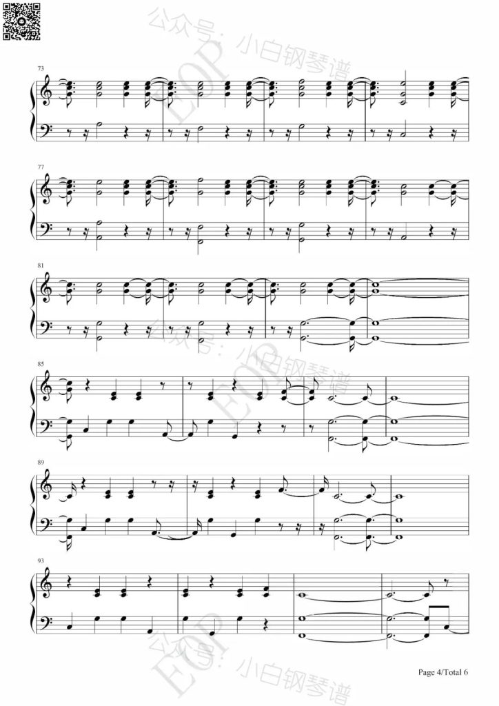 New Years Day 钢琴曲谱 - Taylor Swift