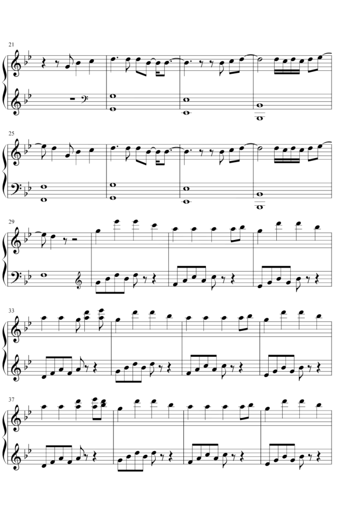 In The End 钢琴谱