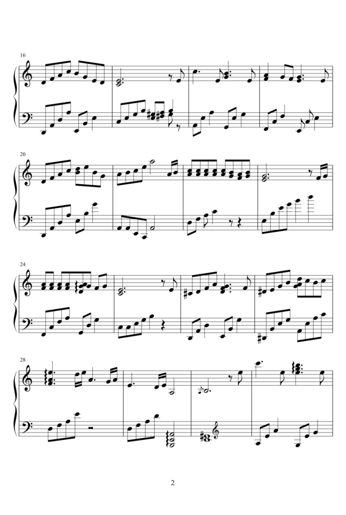 更替的四季 钢琴曲谱 - 魔女宅急便插曲 - 久石让