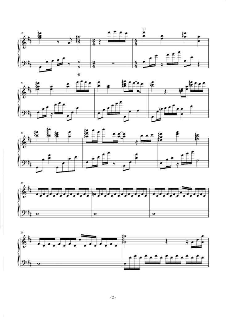 交换余生 钢琴曲谱 - 林俊杰