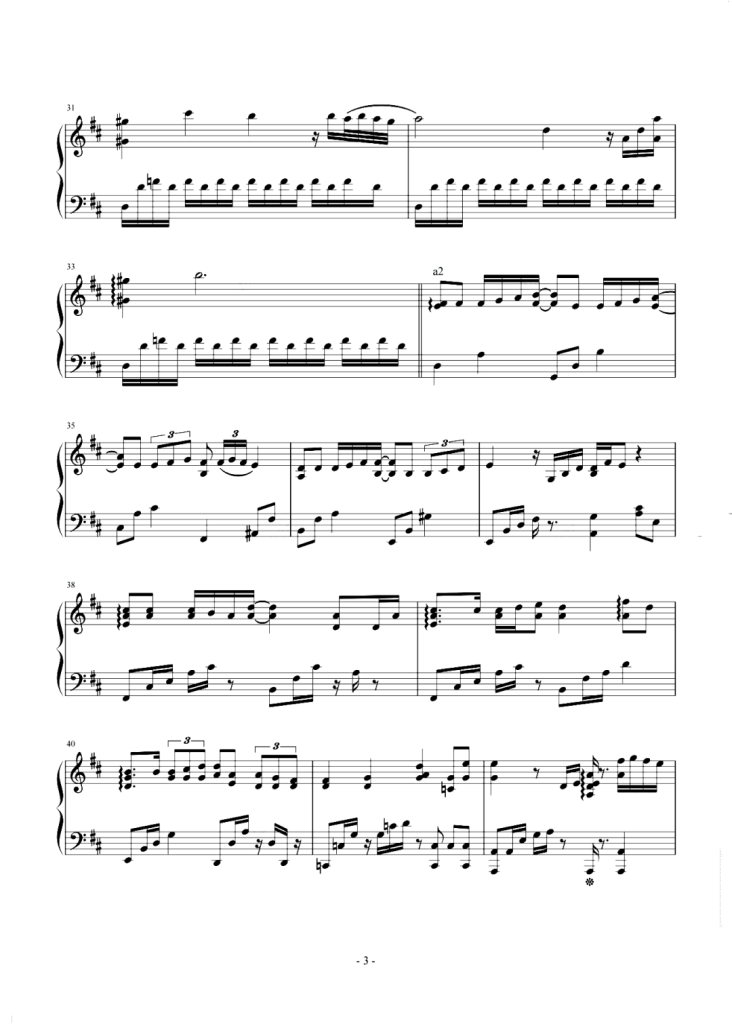 交换余生 钢琴曲谱 - 林俊杰