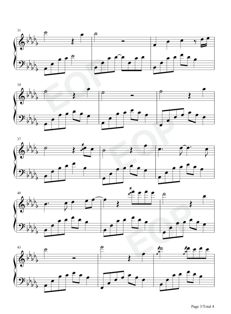 夜的钢琴曲十四 钢琴谱- 石进