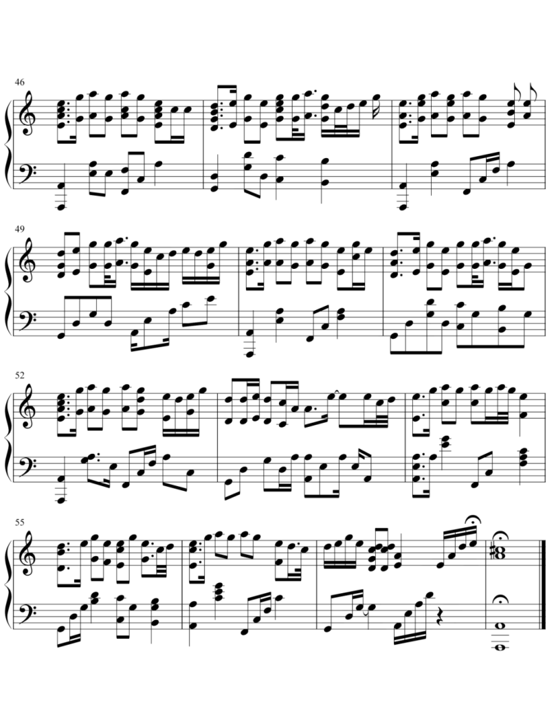 下山 钢琴谱 - 抖音热曲