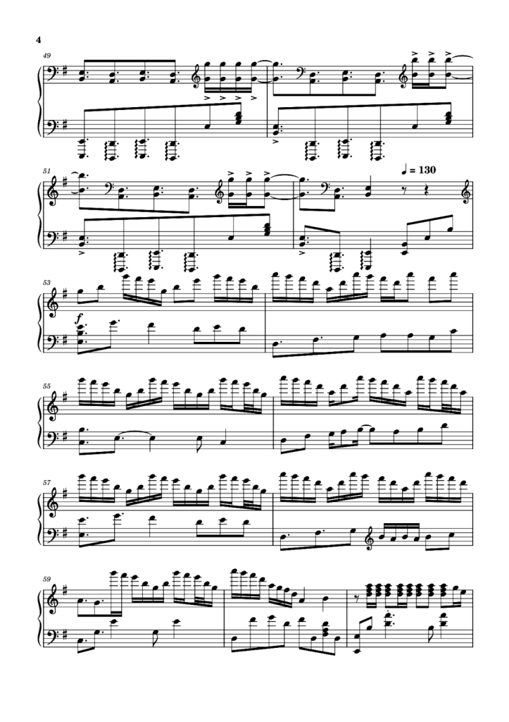 红莲华 钢琴谱 - 鬼灭之刃配乐