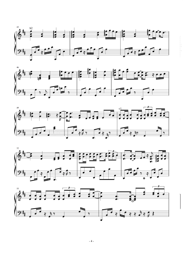 交换余生 钢琴曲谱 - 林俊杰