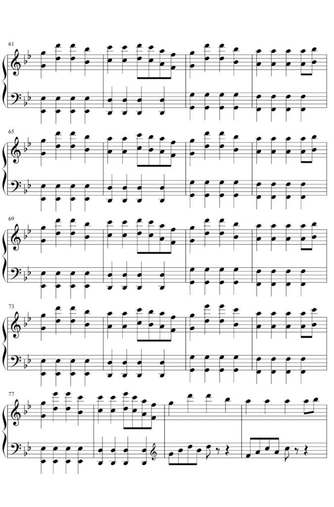 In The End 钢琴谱