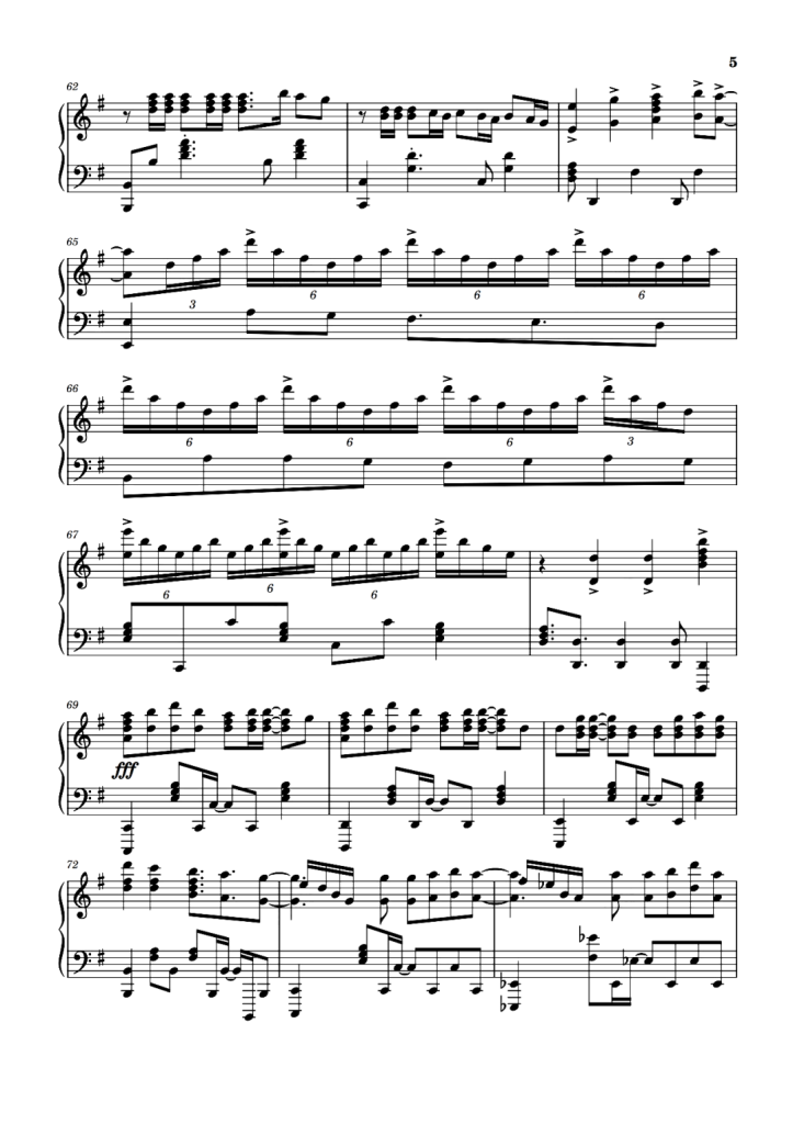 红莲华 钢琴谱 - 鬼灭之刃配乐