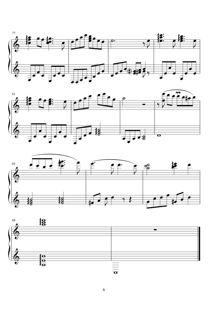 更替的四季 钢琴曲谱 - 魔女宅急便插曲 - 久石让