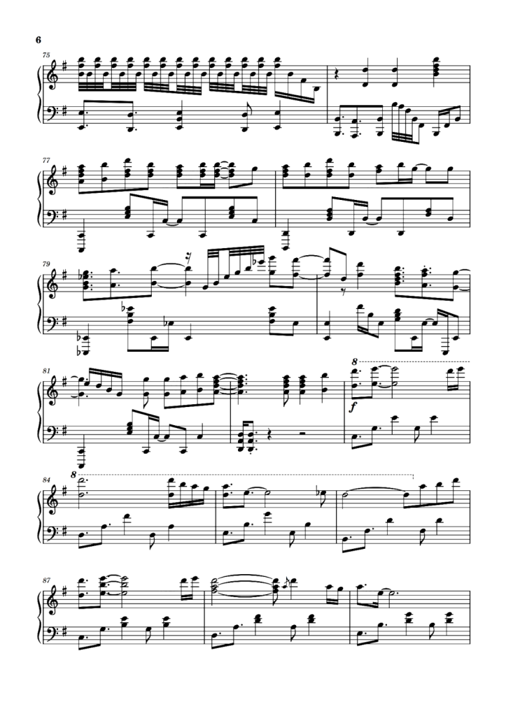 红莲华 钢琴谱 - 鬼灭之刃配乐