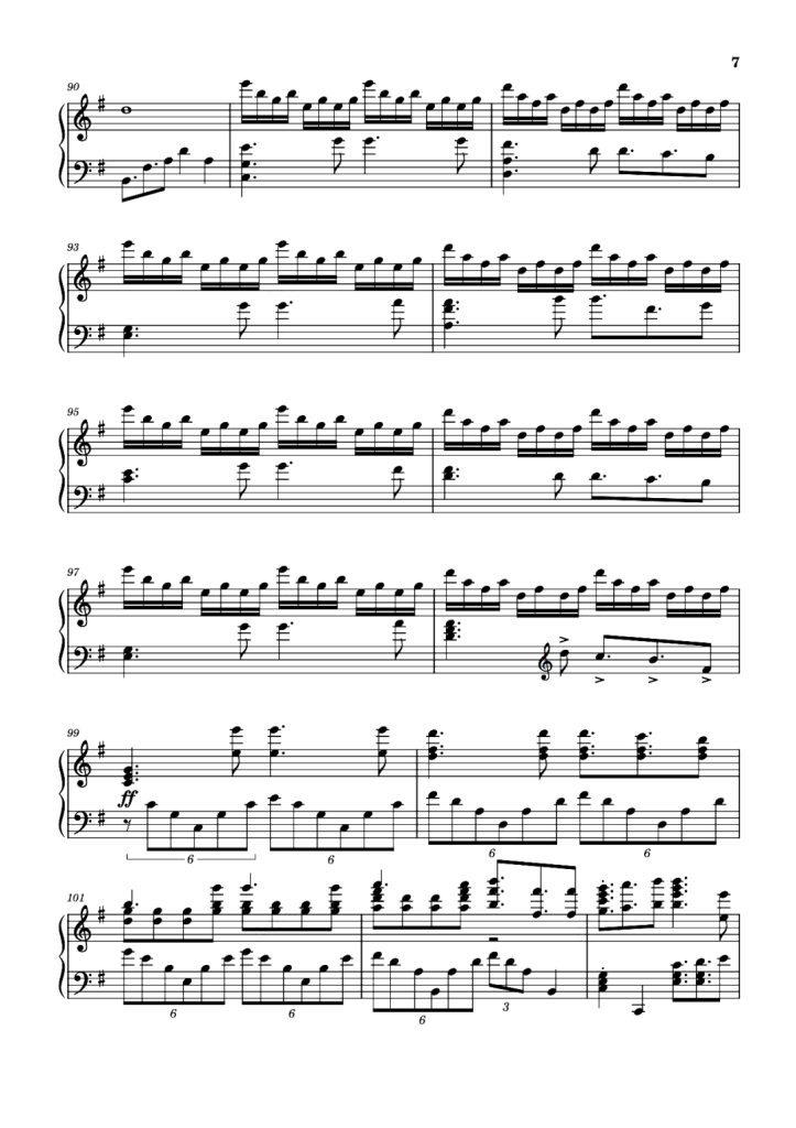 红莲华 钢琴谱 - 鬼灭之刃配乐