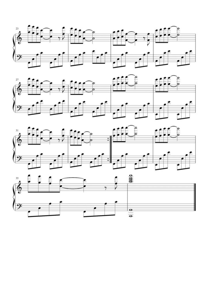 清晨 钢琴曲谱 - 班得瑞