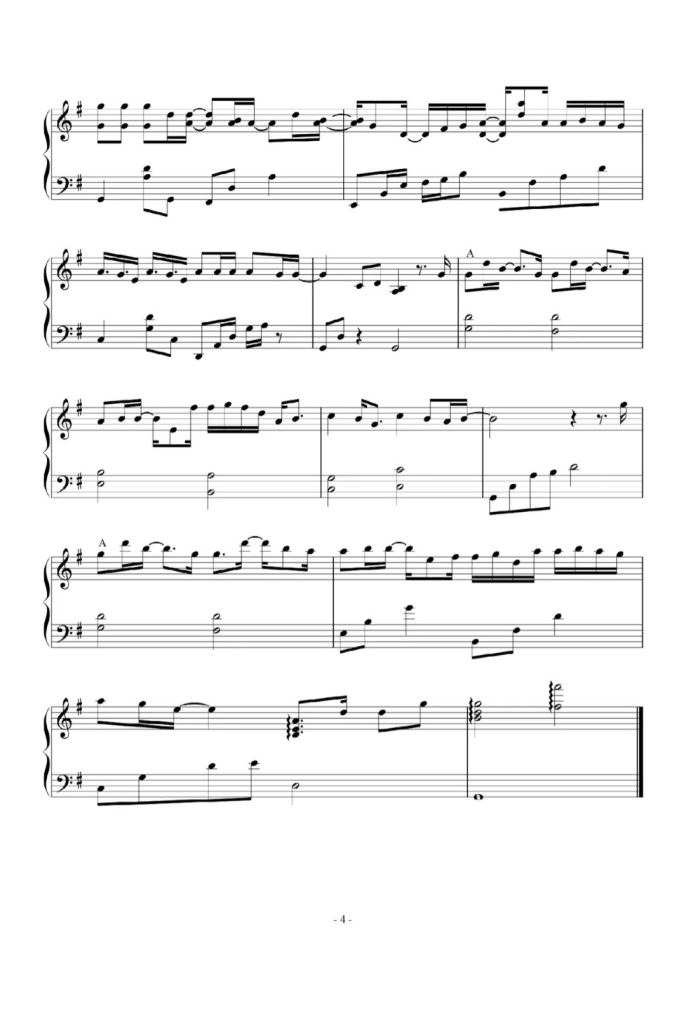 流星也为你落下来了 钢琴谱 - 王源