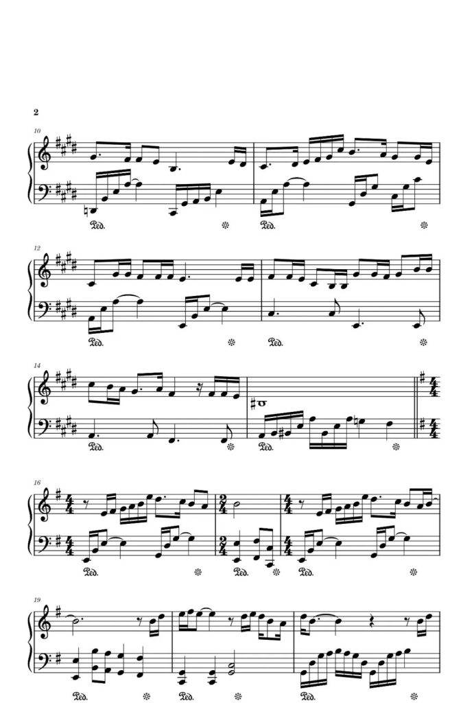 庆余年2主题曲 有生之年 钢琴谱