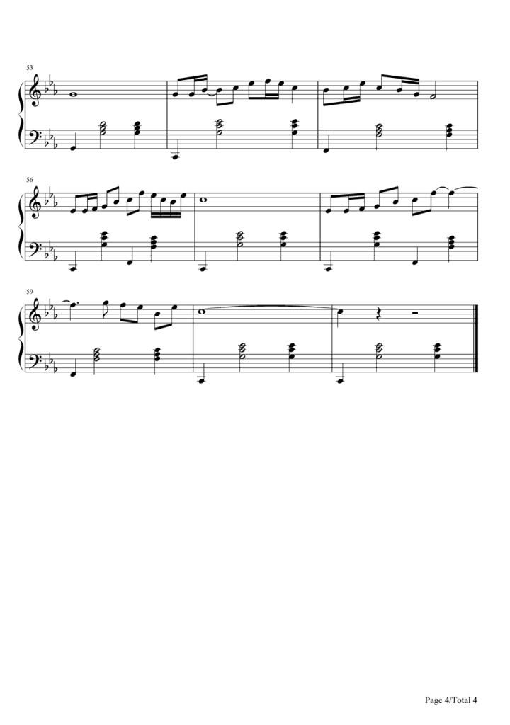 天路 钢琴谱 - 韩红