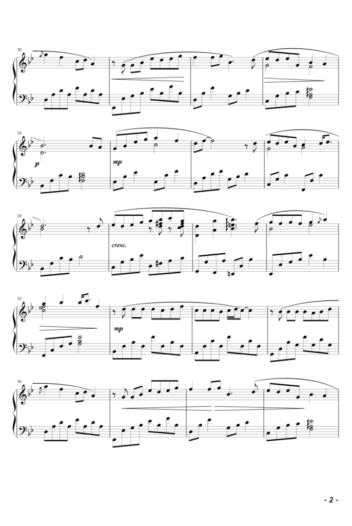 夏天的味道 钢琴曲谱 - 许飞