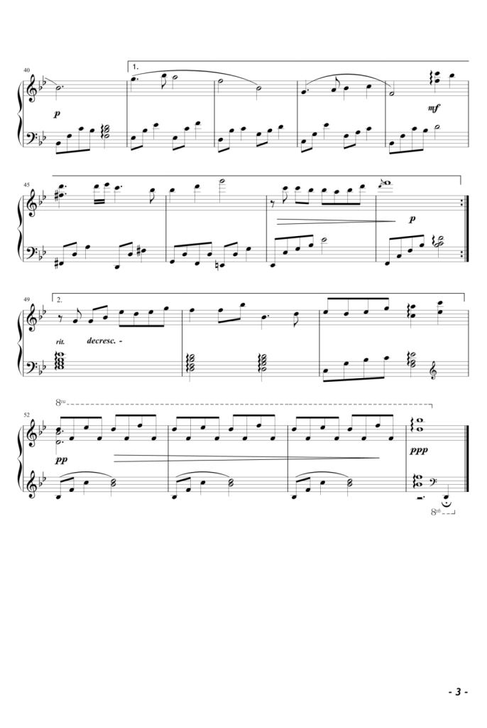 夏天的味道 钢琴曲谱 - 许飞