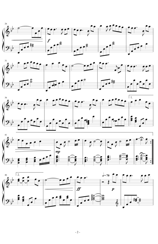 越长大越孤单 钢琴曲谱 - 牛奶咖啡