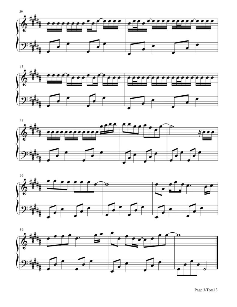 没出息 钢琴谱 - 王博